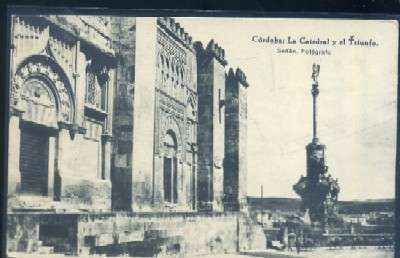 POSTAL ANTIGUA DE CORDOBA - LA CATEDRAL Y EL TRIUNFO