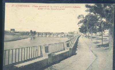 POSTAL ANTIGUA DE CORDOBA Nº 27 VISTA GENERAL DE LA RIVERA Y EL PUENTE ROMANO SOBRE EL RIO GUADALQUIVIR