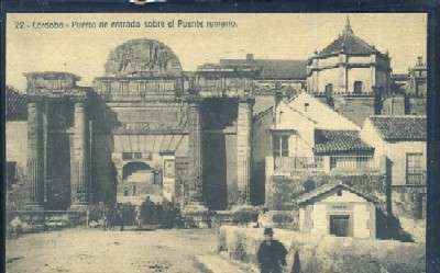 POSTAL ANTIGUA DE CORDOBA - PUENTE DE ENTRADA SOBRE EL PUENTE ROMANO