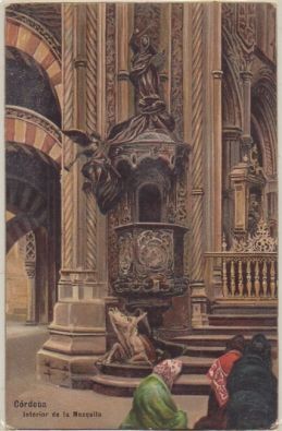 POSTAL ANTIGUA DE CORDOBA - INTERIOR DE LA MEZQUITA