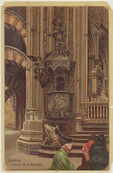 POSTAL ANTIGUA DE CORDOBA - INTERIOR DE LA MEZQUITA