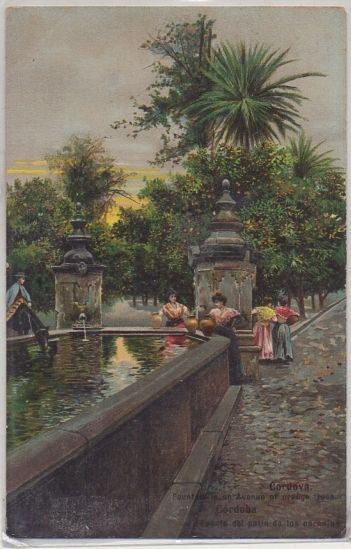 POSTAL ANTIGUA DE CORDOBA - FUENTE DEL PATIO DE LOS NARANJOS