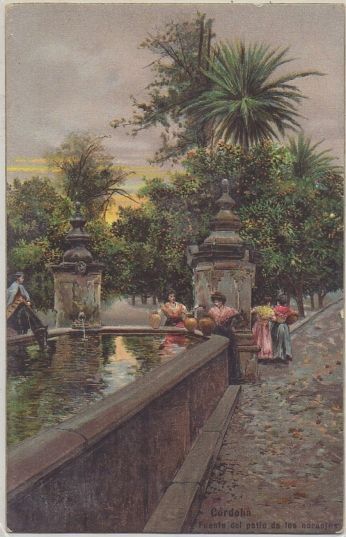 POSTAL ANTIGUA DE CORDOBA - FUENTE DEL PATIO DE LOS NARANJOS