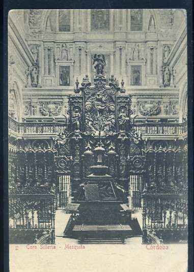 POSTAL ANTIGUA DE CORDOBA Nº 14 CORO SILLERIA MEZQUITA