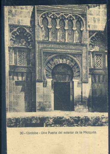 POSTAL ANTIGUA DE CORDOBA Nº 30 UNA PUERTA DEL EXTERIOR DE LA MEZQUITA