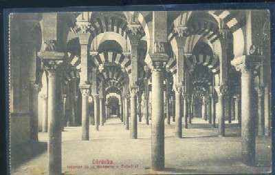POSTAL ANTIGUA DE CORDOBA - INTERIOR DE LA MEZQUITA Y CATEDRAL