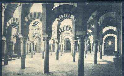 POSTAL ANTIGUA DE CORDOBA - INTERIOR DE LA MEZQUITA