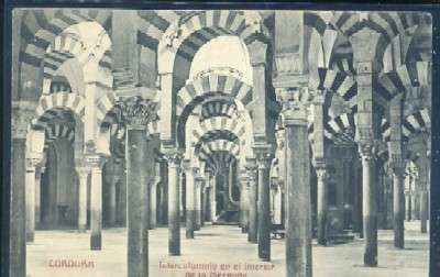 POSTAL ANTIGUA DE CORDOBA - INTERCOLUMNIO EN EL INTERIOR DE LA MEZQUITA