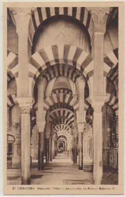 POSTAL DE CORDOBA. MEZQUITA. PRIMERA AMPLIACION DE AABD-ER-RAHMAN II.