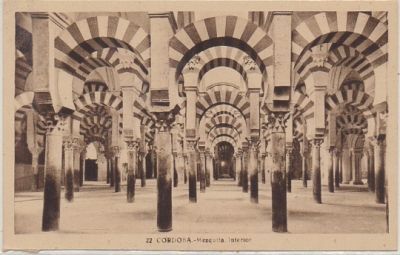 POSTAL DE CORDOBA. MEZQUITA. MEZQUITA INTERIOR.