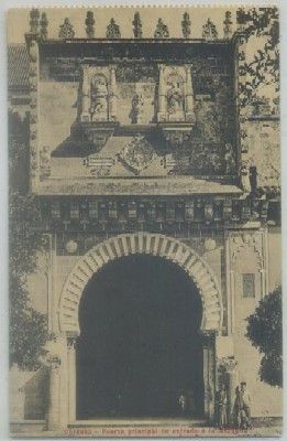 POSTAL ANTIGUA DE CORDOBA. PUERTA PRINCIPAL DE ENTRADA A LA MEZQUITA