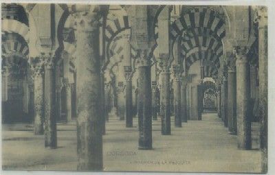 POSTAL ANTIGUA DE CORDOBA. INTERIOR DE LA MEZQUITA