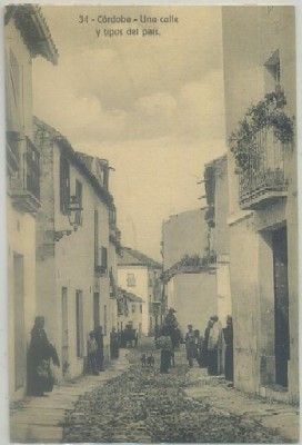POSTAL ANTIGUA DE CORDOBA. UNA CALLE Y TIPOS DEL PAIS Nº 34