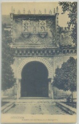 POSTAL ANTIGUA DE CORDOBA. PUERTA DE ENTRADA A LA MEZQUITA