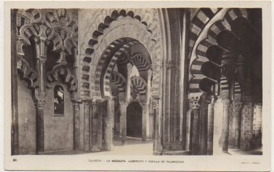 POSTAL ANTIGUA DE CORDOBA. MEZQUITA. LABERINTO Y CAPILLA DE VILLAVICIOSA
