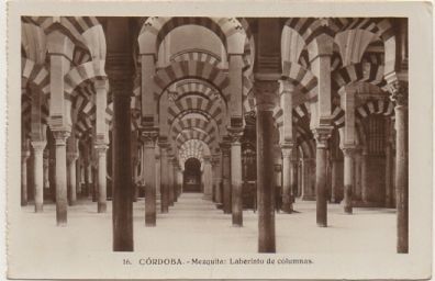 POSTAL ANTIGUA DE CORDOBA. MEZQUITA. LABERINTO DE COLUMNAS