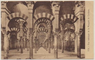 POSTAL ANTIGUA DE CORDOBA. INTERIOR DE LA MEZQUITA