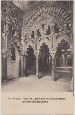 POSTAL ANTIGUA DE CORDOBA. MEZQUITA. CAPILLA PRIMITIVA DE ABDERRAMAN
