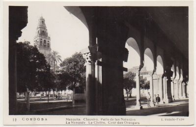 POSTAL DE CORDOBA. MEZQUITA. CLAUSTRO PATIO DE LOS NARANJOS