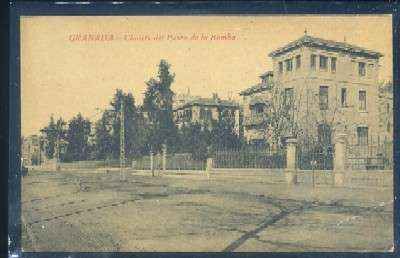 POSTAL ANTIGUA DE GRANADA. CHALETS DEL PASEO DE LA BOMBA