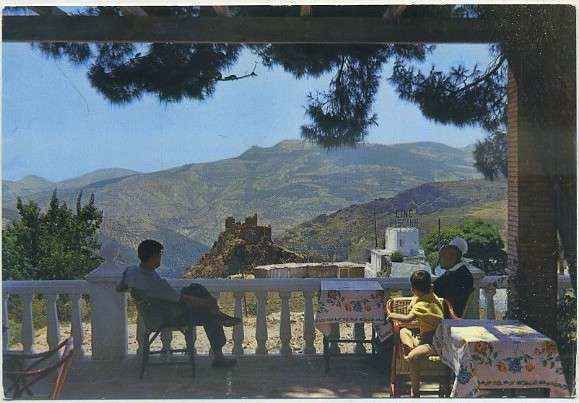 POSTAL DE GRANADA. LANJARON. VISTA DEL CASTILLO DESDE EL HOTEL ANDALUCIA SERIE 44 Nº 15