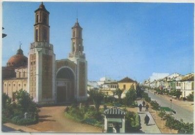 POSTAL DE GRANADA. PUENTE GENIL. PARROQUIA DE SAN JOSE Y AVD. MANUEL REINA