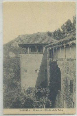 POSTAL ANTIGUA DE GRANADA. ALHAMBRA. MIRADOR DE LA REINA