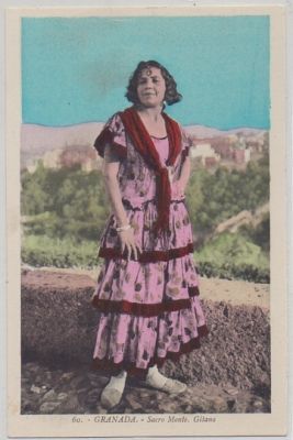 POSTAL ANTIGUA DE GRANADA. SACRO MONTE. GITANA Nº 60