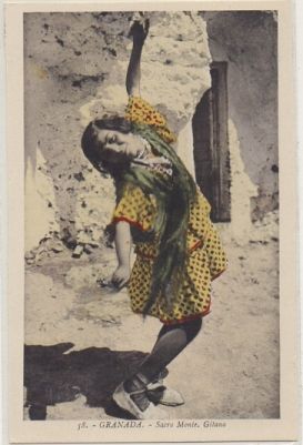 POSTAL ANTIGUA DE GRANADA. SACRO MONTE. GITANA Nº 58