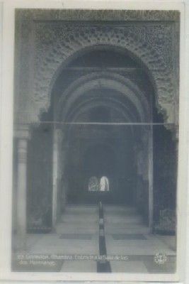 POSTAL DE ANTIGUA DE GRANADA. ALHAMBRA. ENTRADA SALA DE LAS DOS HERMANAS