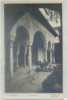 POSTAL DE ANTIGUA DE GRANADA. ALHAMBRA. GENERALIFE