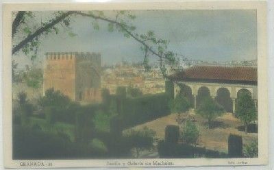 POSTAL DE GRANADA. JARDIN Y GALERIA DE MACHUCA Nº 82
