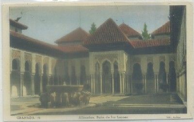 POSTAL DE GRANADA. ALHAMBRA. PATIO DE LOS LEONES Nº 73