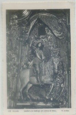 POSTAL DE GRANADA. ESCULTURA DE SANTIAGO. DE ALONSO DE MENA Nº 508