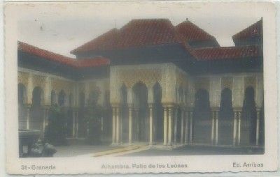 POSTAL DE GRANADA. ALHAMBRA. PATIO DE LOS LEONES