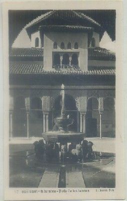 POSTAL DE GRANADA. ALHAMBRA. PATIO DE LOS LEONES