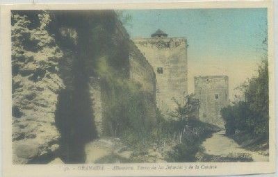 POSTAL DE GRANADA. ALHAMBRA. TORRES DE LAS INFANTAS Y DE LA CAUTIVA Nº 52