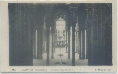 POSTAL DE GRANADA. ALHAMBRA. PATIO DE LOS LEONES Nº 105