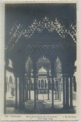 POSTAL DE GRANADA. ALHAMBRA. PATIO DE LOS LEONES Nº 220