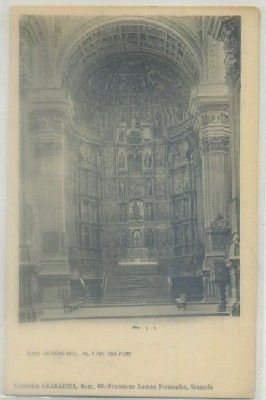 POSTAL ANTIGUA DE GRANADA. SAN JERONIMO. ALTAR MAYOR. Nº 48