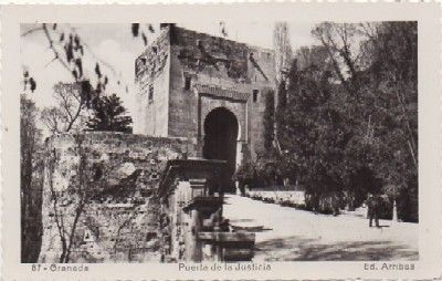POSTAL DE GRANADA. PUERTA DE JUSTICIA Nº 87