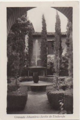 POSTAL DE GRANADA. LA ALHAMBRA. JARDIN DE LINDARAJA