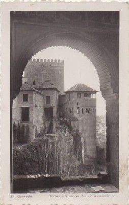 POSTAL DE GRANADA. TORRE DE GOMARES. PEINADOR DE LA REINA