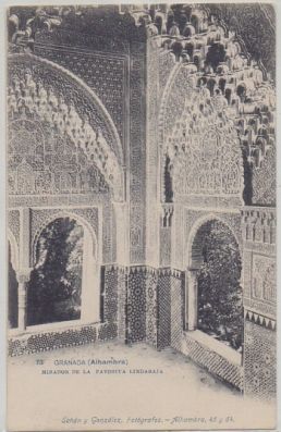 POSTAL ANTIGUA DE GRANADA. ALHAMBRA. MIRADOR DE LA FAVORITA LINDARAJA