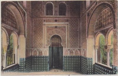 POSTAL ANTIGUA DE GRANADA. ALHAMBRA. INTERIOR DE LA MEZQUITA
