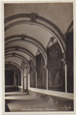 POSTAL ANTIGUA DE GRANADA. CARTUJA. CLAUSTRO
