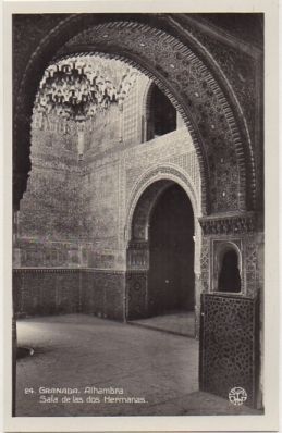POSTAL ANTIGUA DE GRANADA. ALHAMBRA. SALA DE LAS DOS HERMANAS