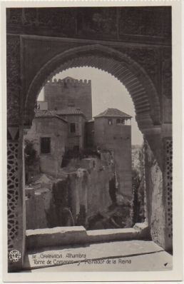 POSTAL ANTIGUA DE GRANADA. ALHAMBRA. TOORE COMARES Y PEINADOR DE LA REINA
