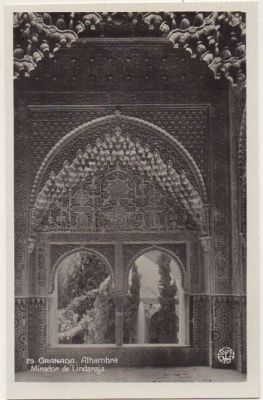 POSTAL ANTIGUA DE GRANADA. ALHAMBRA. MIRADOR DE LINDARAJA Nº 29