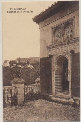 POSTAL ANTIGUA DE GRANADA. EXTERIOR DE LA MEZQUITA